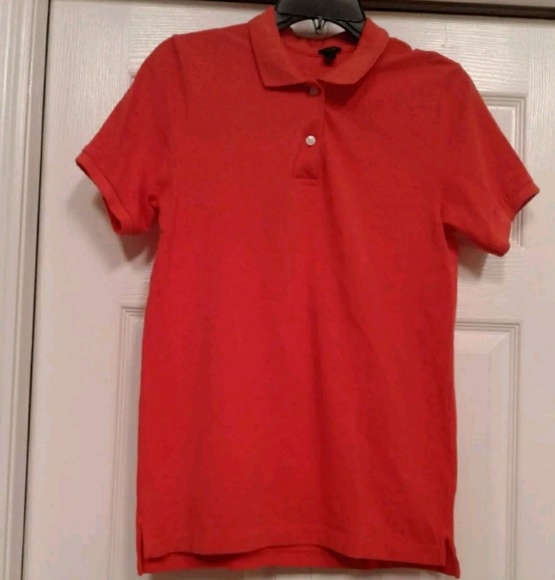 COPY - J.Crew Women's Short Sleeve Coral PoloShirt Size Small - Picture 3 of 13